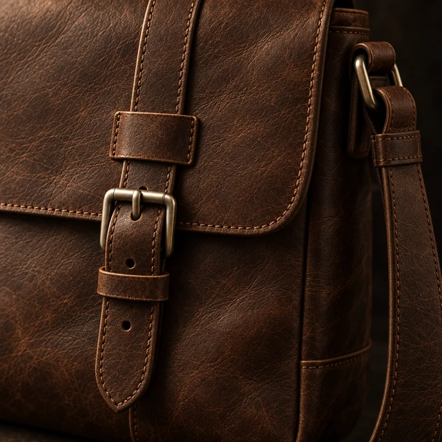 The Courier — close concept study: handle, hardware and stitching