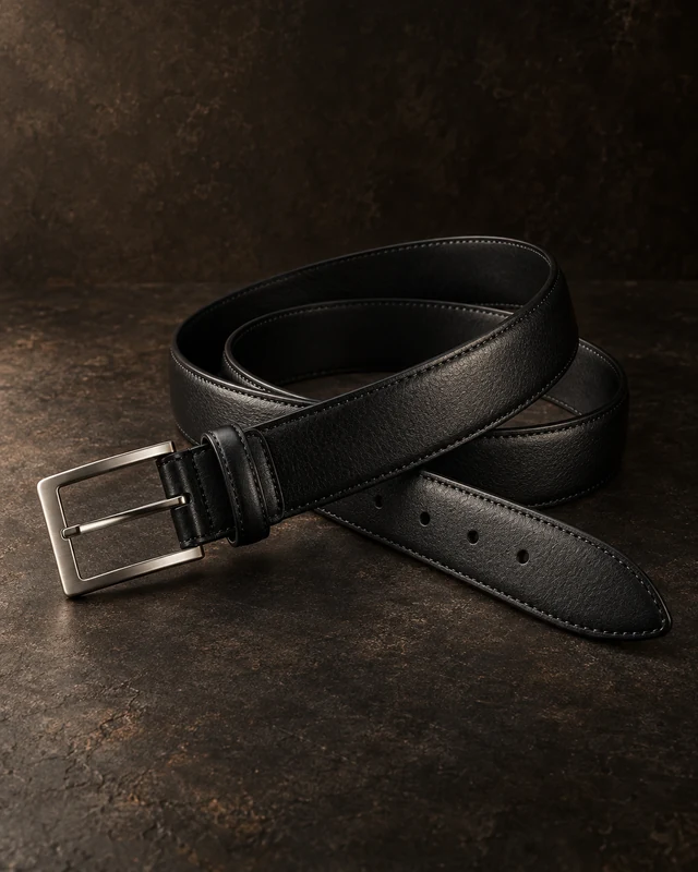 The Line — full concept study of the black belt, isolated on a near-black sweep