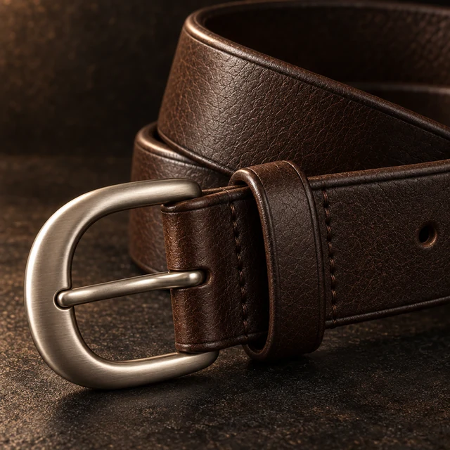 The Contour — close concept study: buckle, keeper and edge stitching