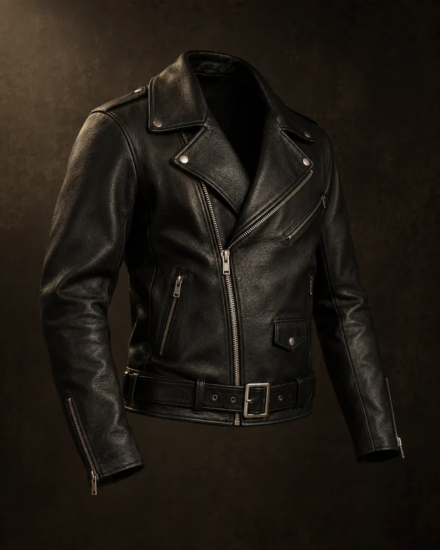 The Borough — full concept study of the black jacket, isolated on a near-black sweep